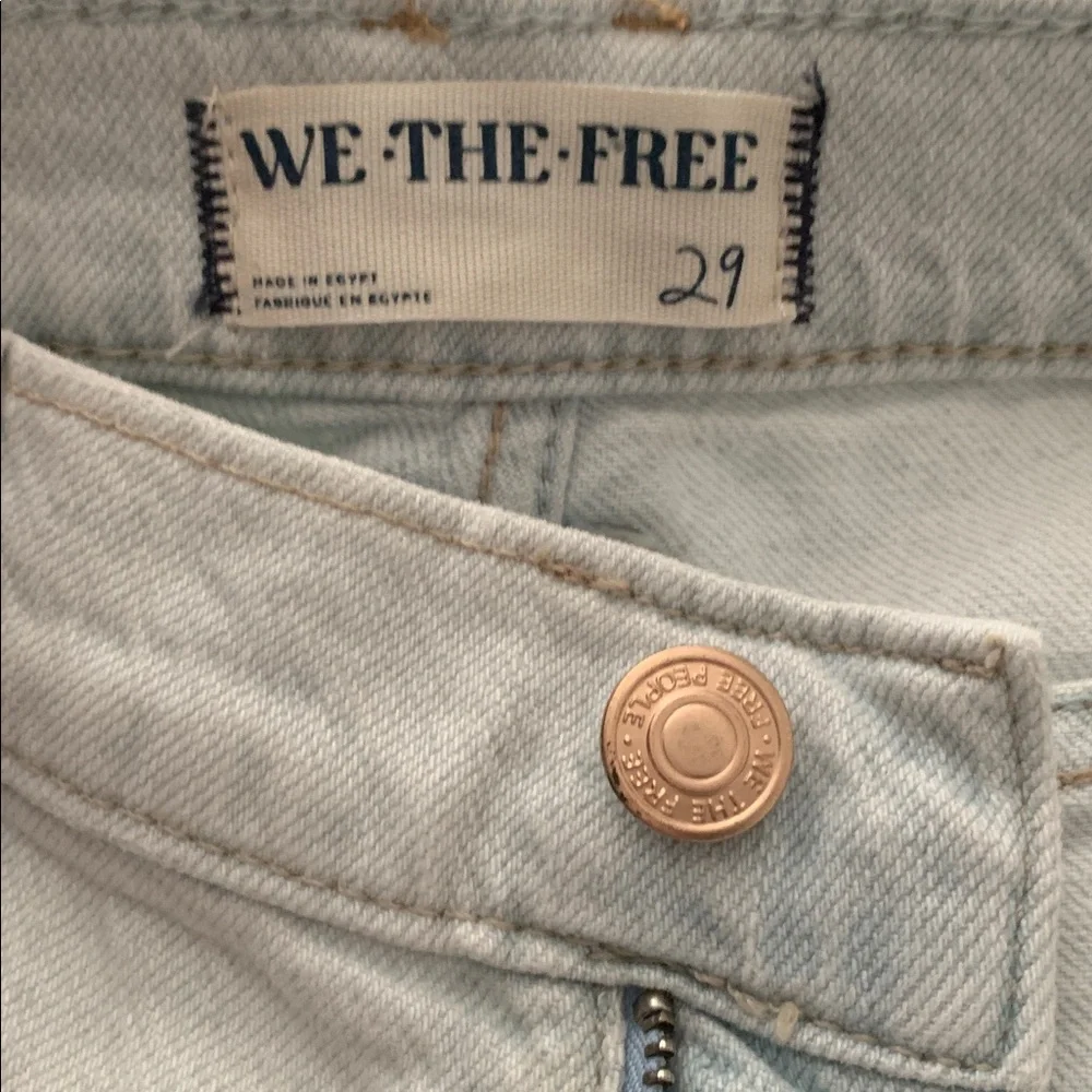 FREE PEOPLE Risk Taker High-Rise Jeans We The Free NWT Day Dream Blue Lite Wash - Picture 8 of 11